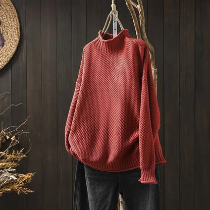 Damen-Rollkragenpullover aus Strick