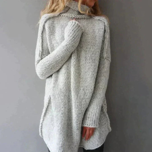 Ariel - Luxuriöser weißer Rollkragenpullover für Frauen