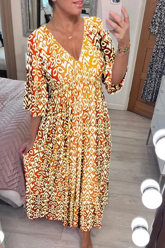 Bente| Bohème Langes Kleid