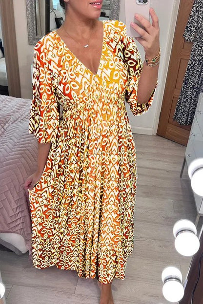 Bente| Bohème Langes Kleid