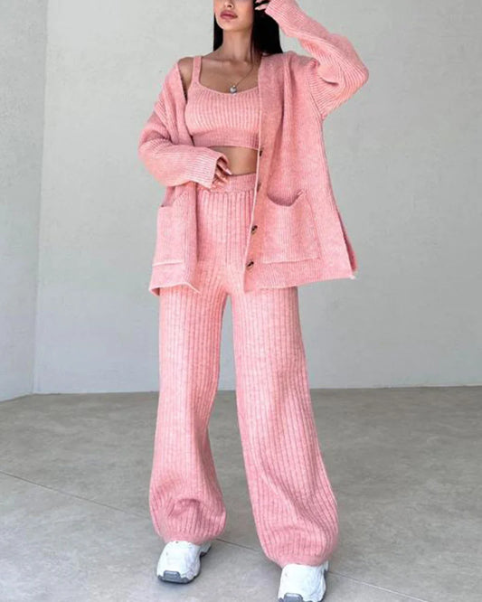 Nadia - Bequemes, schickes Crop-Top & weite Hose im Set