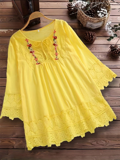 Tavo™ | Elegante Bluse aus raffinierter Spitze