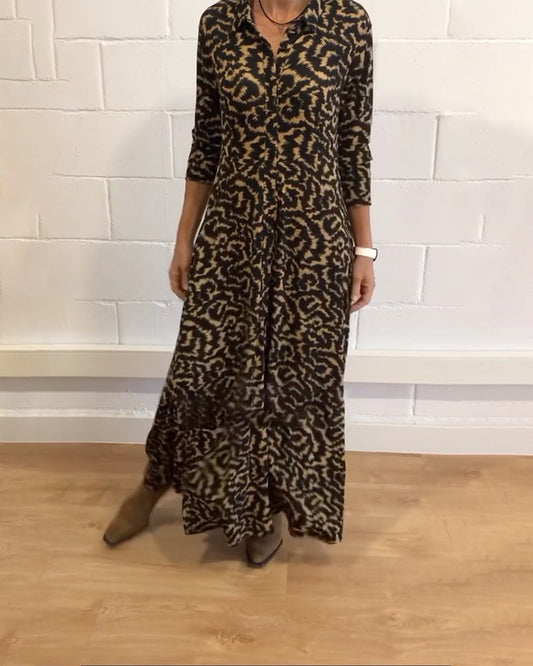 Elegantes Maxikleid mit langen Ärmeln