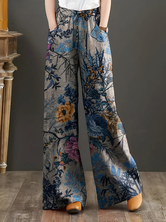 Honoria | Mühelos weite Hose mit floralem Muster
