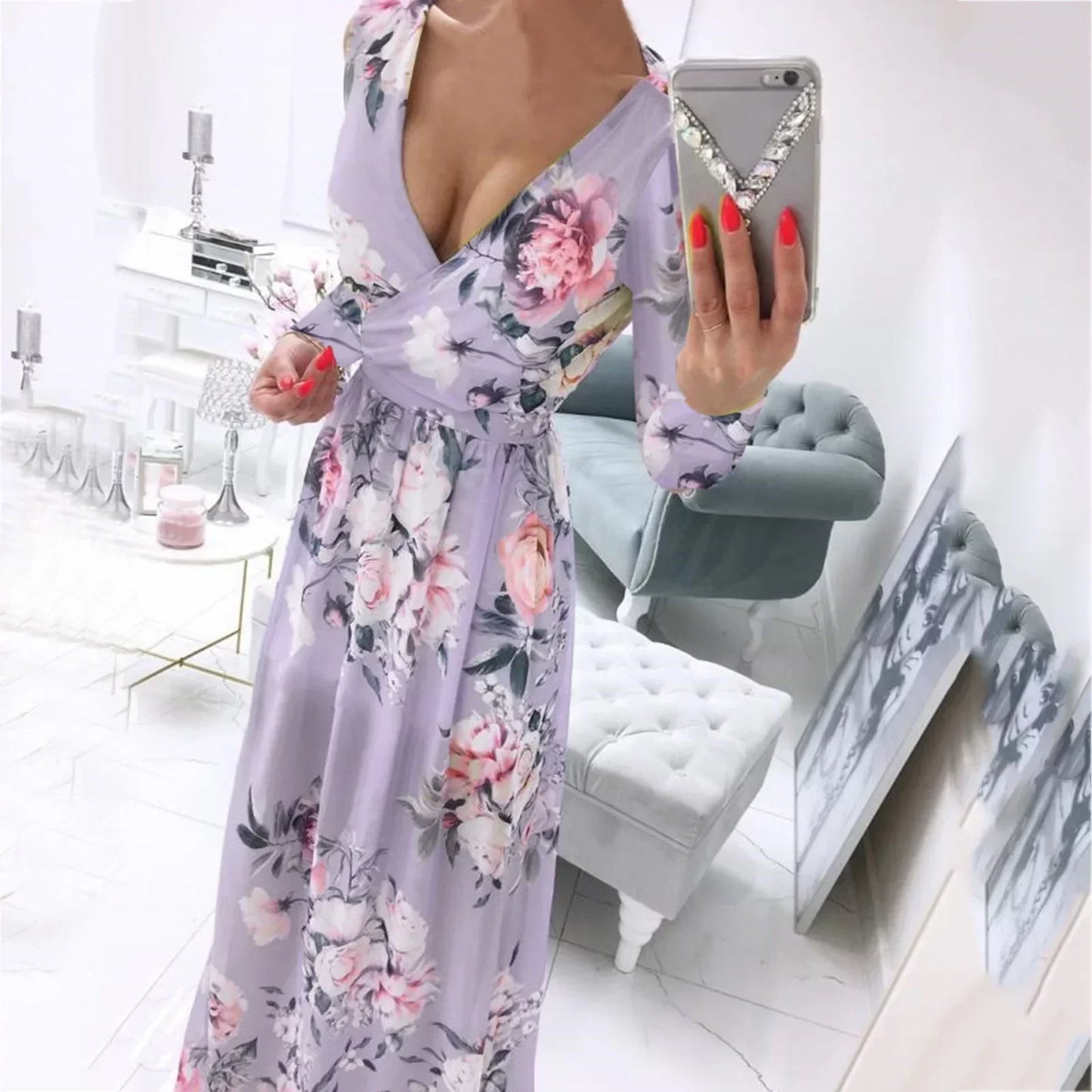 Hazel - Langärmeliges Kleid