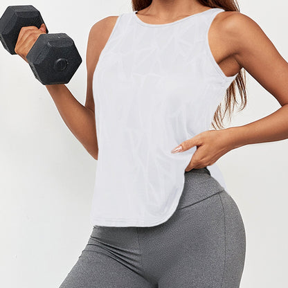 Lara | Yoga-Tanktop mit geometrischem Ausschnitt und lockerer Passform