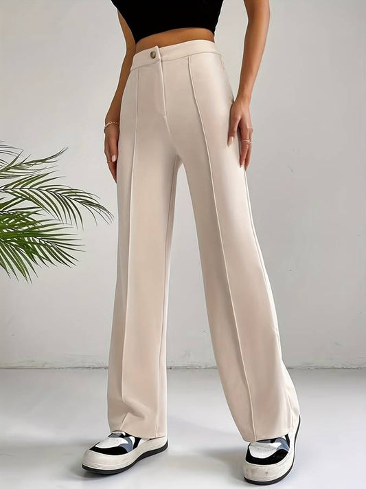 Claire - Hose mit hoher Taille beige