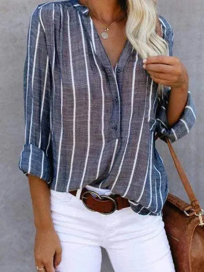 Bluse - Gestreift - Hochwertige Materialien - Perfekt für den Frühling