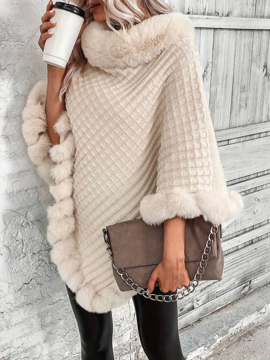 Poncho aus Kunstfell für Frauen