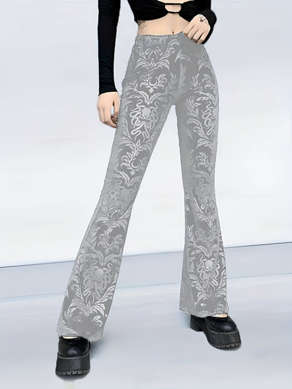 Bohdana | Elegante Gothic-Schlaghose mit Blumen