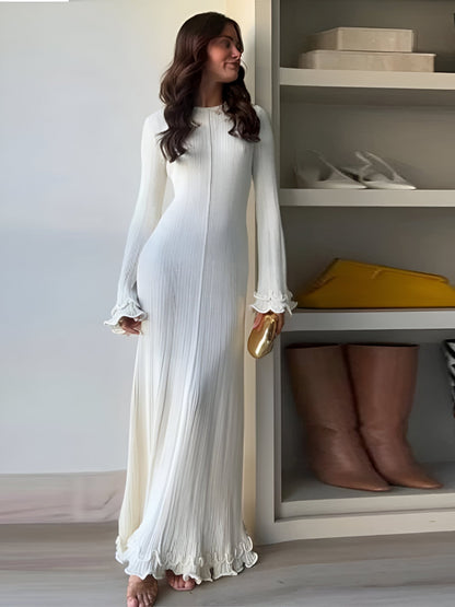 Halina | Elegantes und sexy Kleid mit Rüschen am Rücken