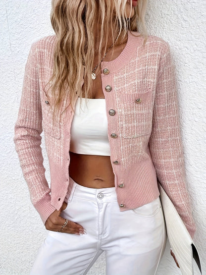 Margaux | Karierte Strickjacke