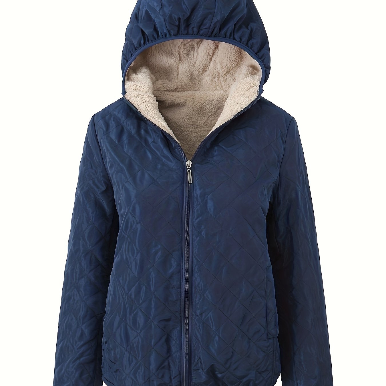 Emma | Gesteppte Jacke mit Reißverschluss und Kapuze