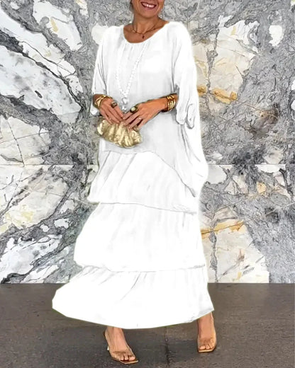Cortenne - Elegantes Maxikleid mit tiefem Ausschnitt