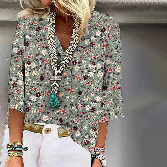 LANE | Elegante Bluse mit Blumendruck