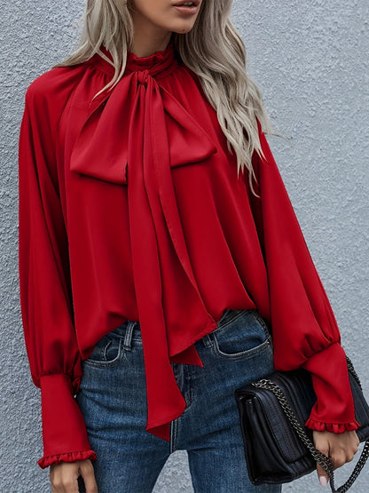 Francy Bloes | Langärmelige Bluse mit Rüschen
