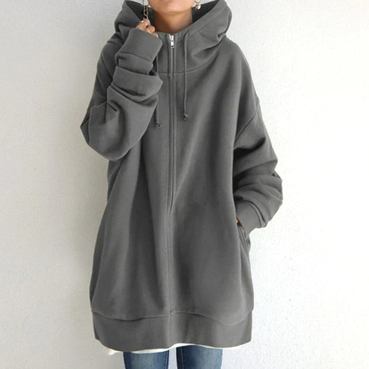 Winnie - Kuscheliger Long Hoodie für Frauen