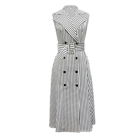 Elegantes gestreiftes Damenkleid