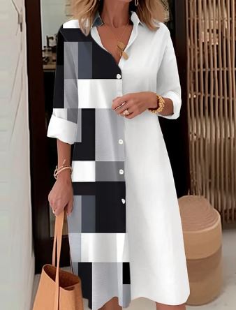 Anna - Elegantes Hemdblusenkleid
