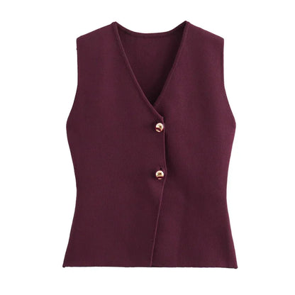 Clara | Elegante Damenstrickjacke mit goldenen Knöpfen
