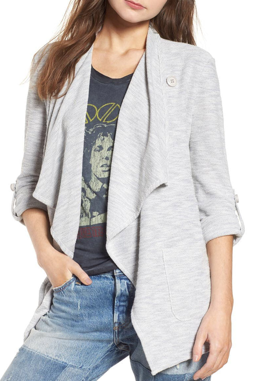 Faelina | Stylische Strickjacke mit Drapierung vorne