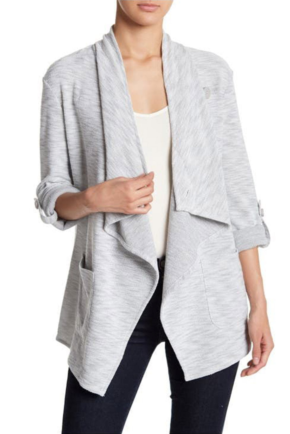 Faelina | Stylische Strickjacke mit Drapierung vorne