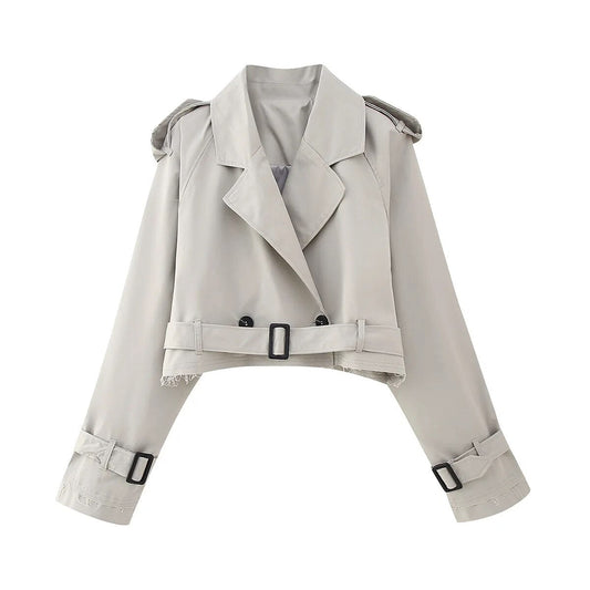 Carina Gekürzter Trenchcoat | Stilvoll & Vintage