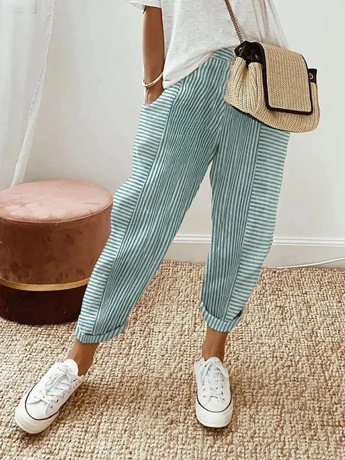 Gestreifte Hosen Elegant und vielseitig