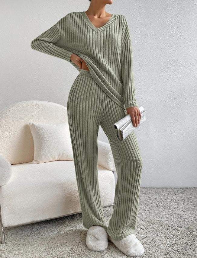 Lounge Set - Gerippt - Weiches Material, lockere Passform - Perfekt für Zuhause