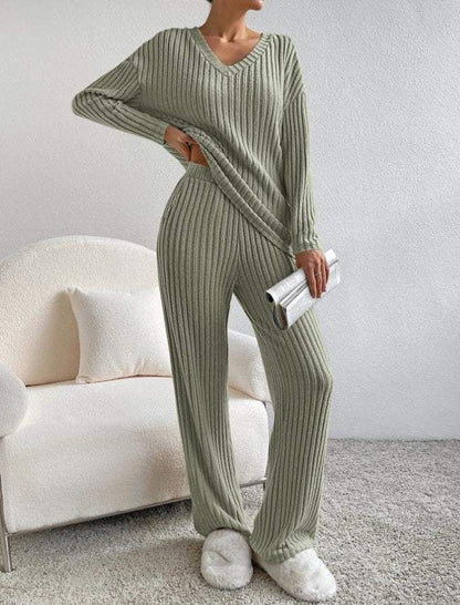 Lounge Set - Gerippt - Weiches Material, lockere Passform - Perfekt für Zuhause