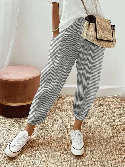 Gestreifte Hosen Elegant und vielseitig