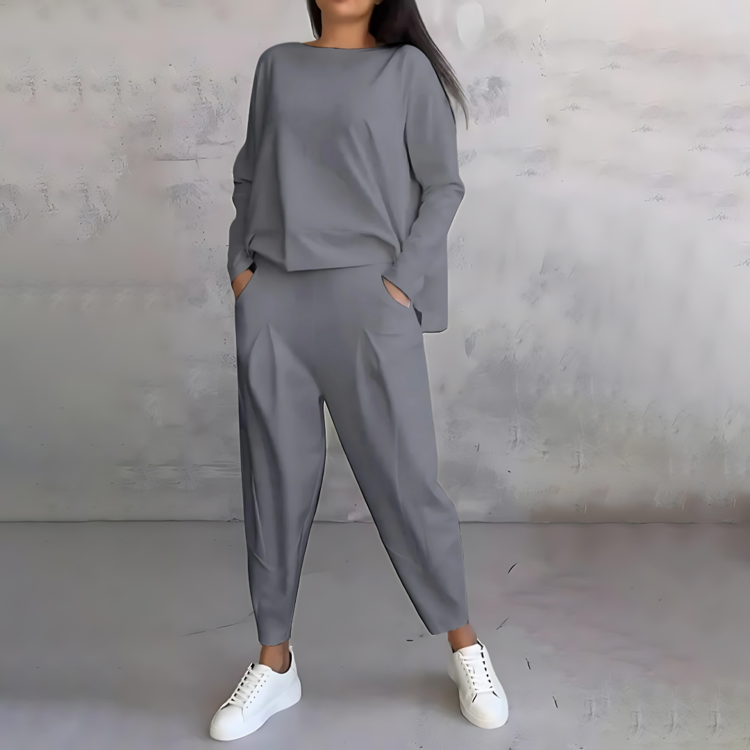 Mila - Bequemes 2-teiliges Set in Schwarz für Frauen