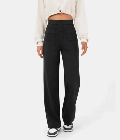 Casual-Gummihose-mit-hohem-Taillenbund