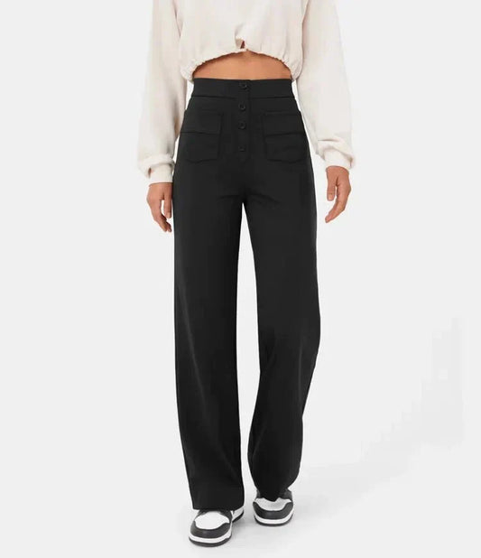 Casual-Gummihose-mit-hohem-Taillenbund