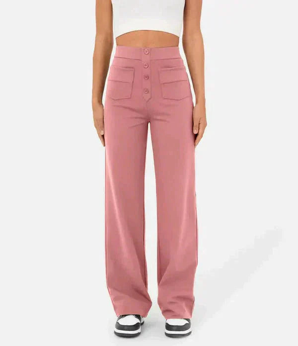 Damen-Hose mit Knopfleiste