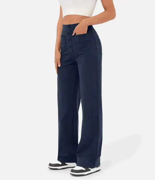 Damen-Hose mit Knopfleiste