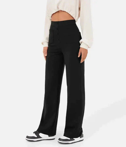 Damen-Hose mit Knopfleiste