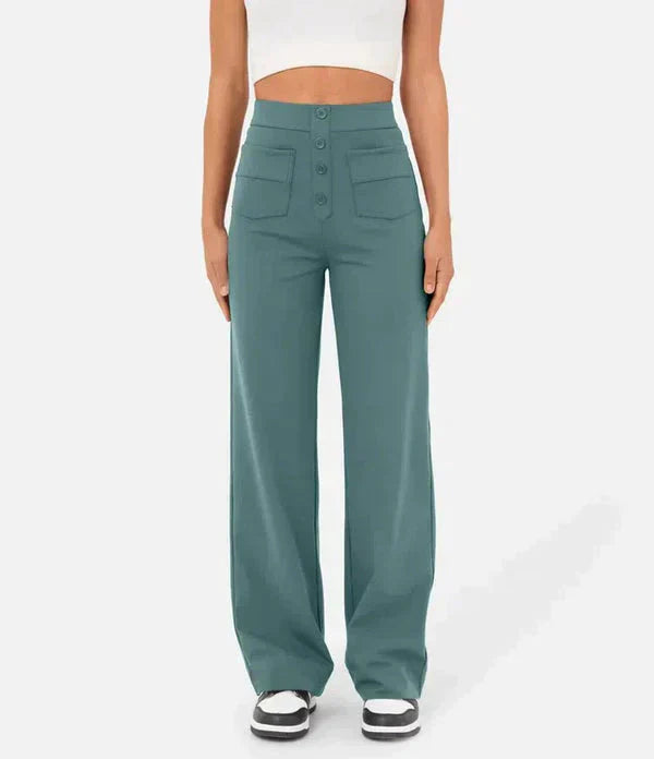 Damen-Hose mit Knopfleiste