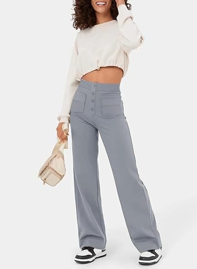 Charlotte - Lässige, elastische Hose mit hoher Taille