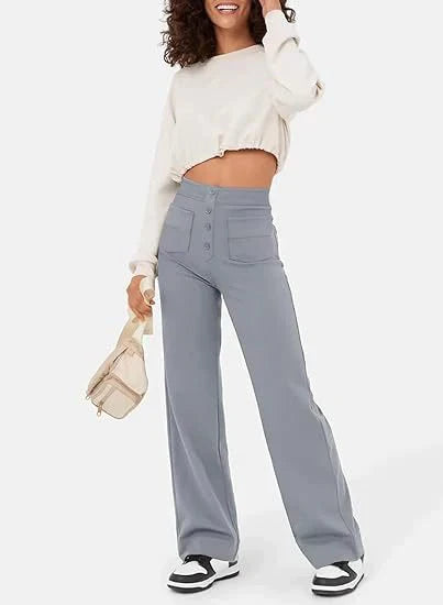 Damen-Hose mit Knopfleiste