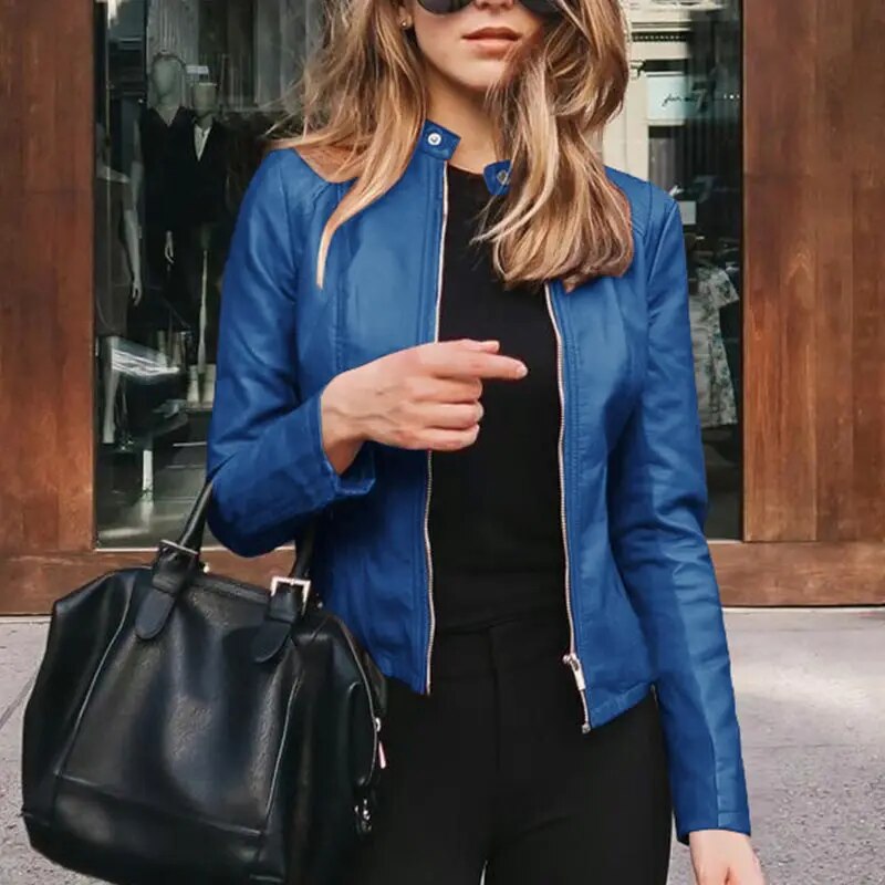Sannela - Klassische Lederjacke für Damen