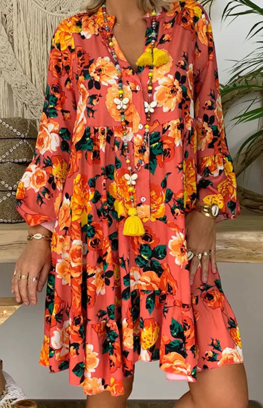 Celeste - Pop-Kleid mit Blumendruck