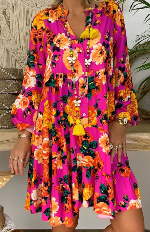 Celeste - Pop-Kleid mit Blumendruck