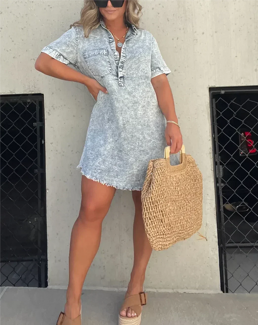 Kleid Jeanshemd-Bluse