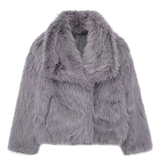 Damen-Pelzmantel | Beige - Luxuriös und warm