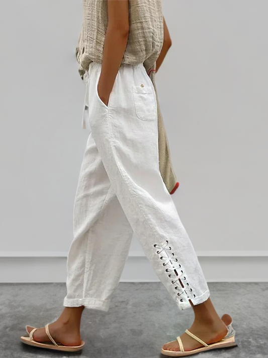 Adeline - Damen Freizeithose mit Spitzendetails