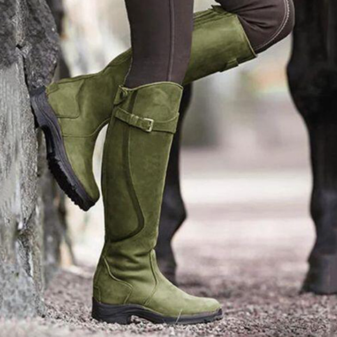Megan - Hoch geschnittene Lederstiefel
