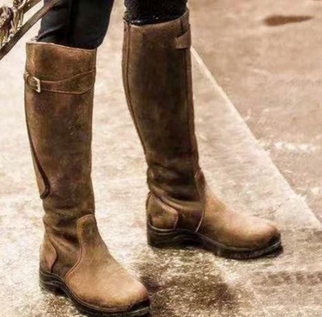 Megan - Hoch geschnittene Lederstiefel