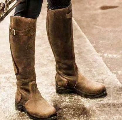 Megan - Hoch geschnittene Lederstiefel