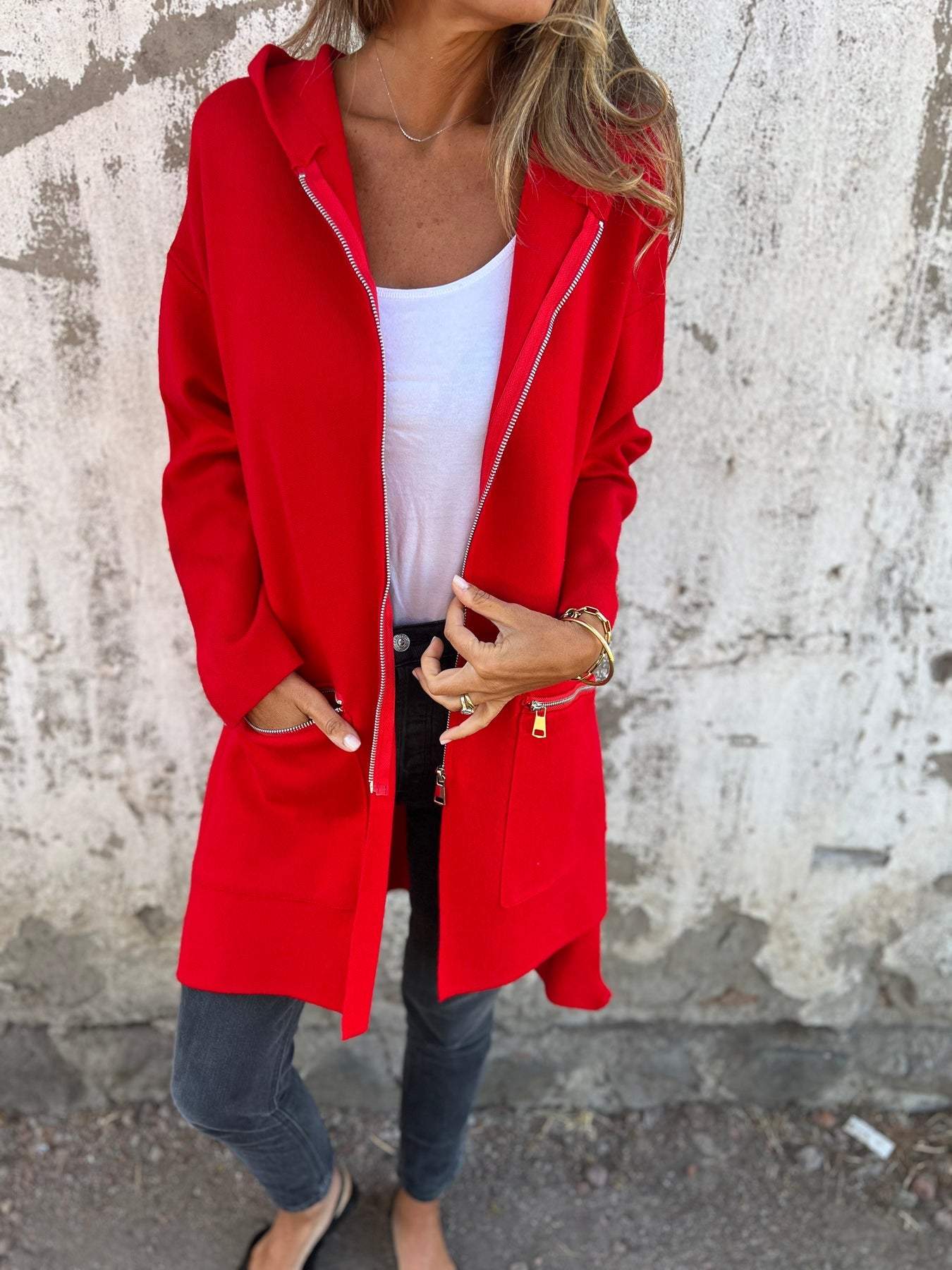 Laurenne - Moderne lange Jacke für Frauen